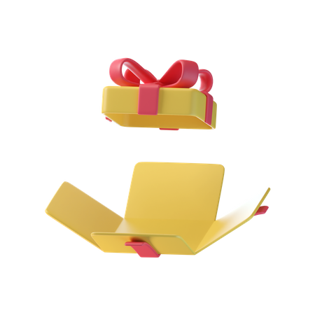 Open Gift Box  3D Icon