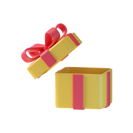 Open Gift Box  3D Icon