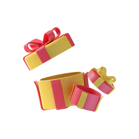 Open Gift Box  3D Icon