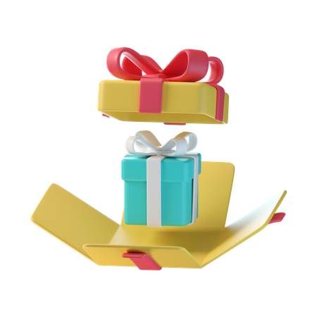 Open Gift Box  3D Icon