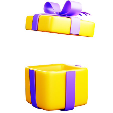 Open Gift Box  3D Icon