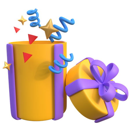 Open Gift Box  3D Icon