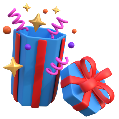 Open Gift Box  3D Icon