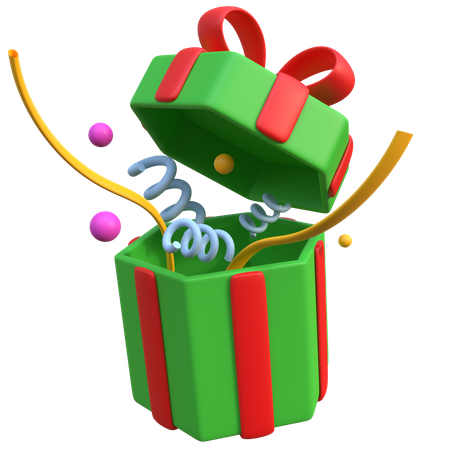 Open Gift Box  3D Icon