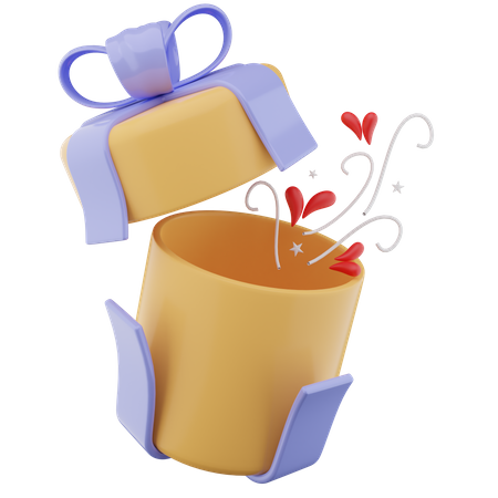 Open Gift Box  3D Icon