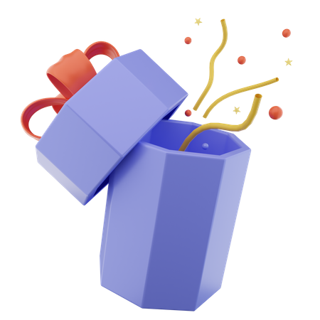 Open Gift Box  3D Icon