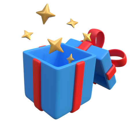 Open Gift Box  3D Icon