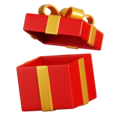 Open Gift Box  3D Icon