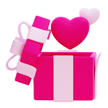 Open Gift Box  3D Icon