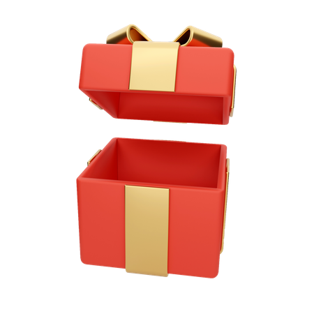 Open Gift Box  3D Illustration