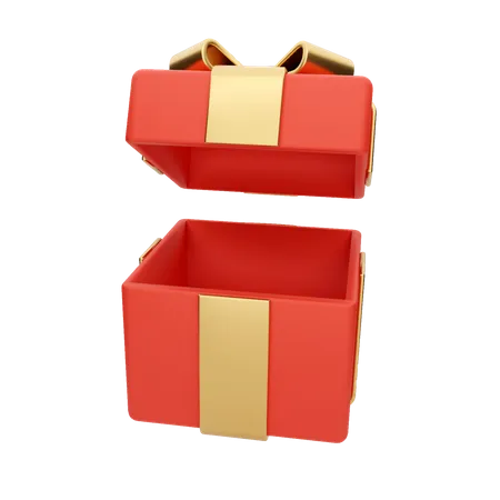 Open Gift Box  3D Illustration