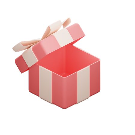 Open Gift Box  3D Illustration