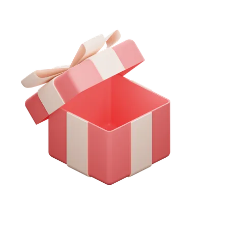 Open Gift Box  3D Illustration