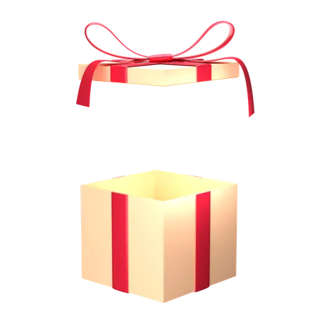 Open Gift Box  3D Illustration