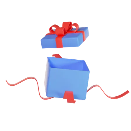 Open gift box  3D Illustration