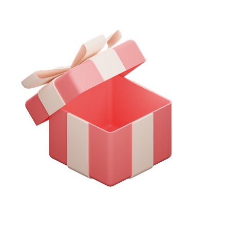 Open Gift Box 3D Illustration