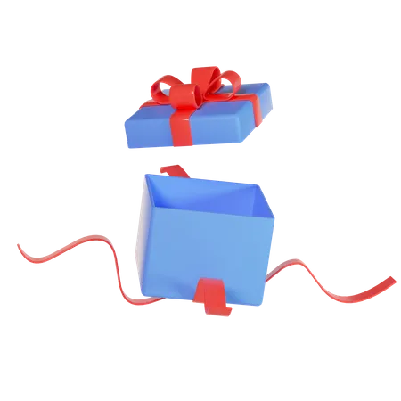 3 D Open Gift Box Icon 3D Illustration
