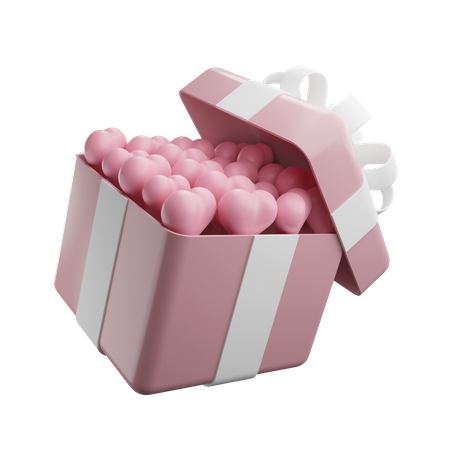 Open gift box 3D Illustration