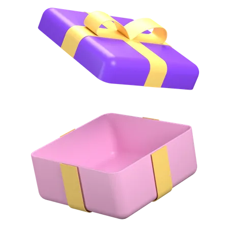 Premium Open Gift Box 3D Illustration download in PNG, OBJ or Blend format
