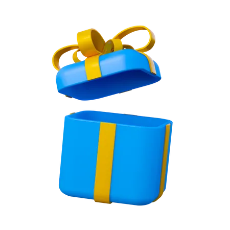 Open Gift Box  3D Illustration