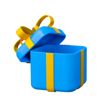 Open Gift Box  3D Illustration