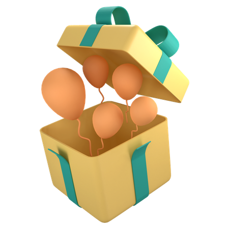 Open Gift Box 3D Icon