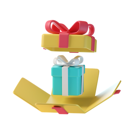Premium Open Gift Box 3D Icon download in PNG, OBJ or Blend format