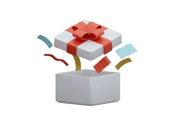 Open Gift Box  3D Icon