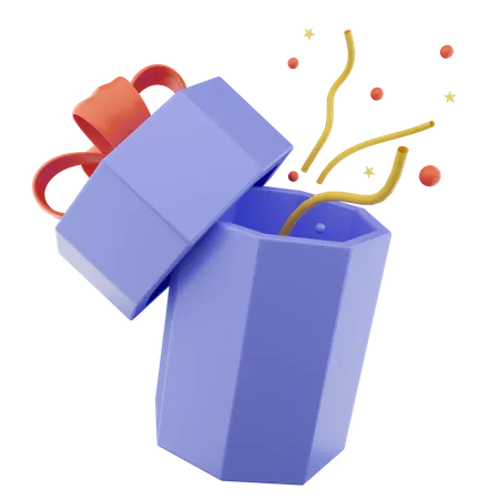 Open Gift Box  3D Icon