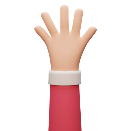 Open Hand Gesture  3D Illustration