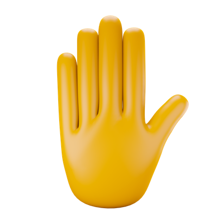 Open hand gesture  3D Illustration