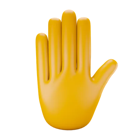 Open hand gesture  3D Illustration