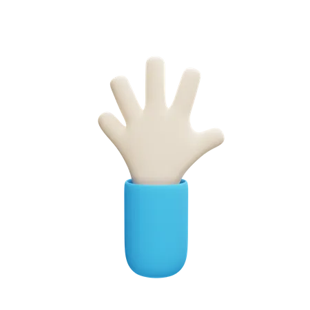 A Clean Hand For Your Project 3D Illustration