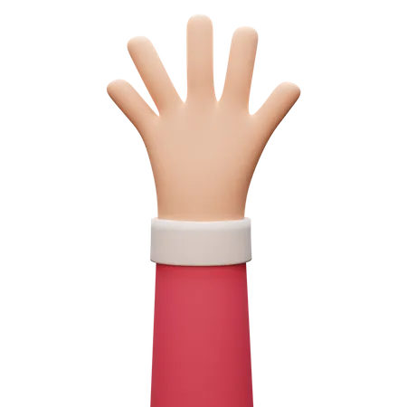 Open Hand Gesture  3D Illustration