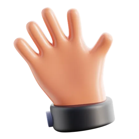 Open Hand Hand Gesture  3D Icon