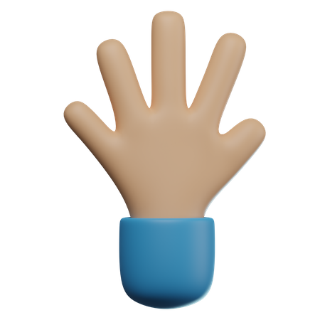 Open Hand Hand Gesture  3D Icon