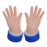 3d open hands logo