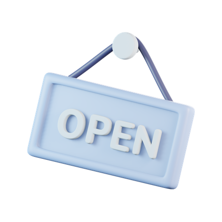 Open Hanging Sign  3D Icon