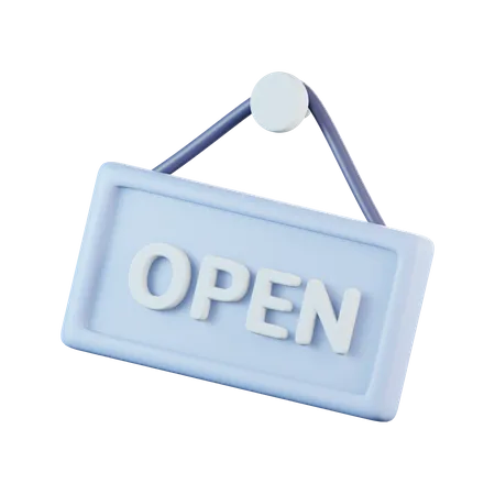Open Hanging Sign  3D Icon