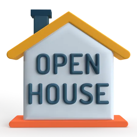 Open House  3D Icon