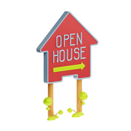 Open House  3D Icon