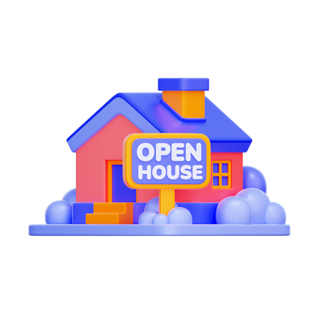 Open House Event  3D Icon