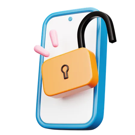 Open Key Lock System  3D Icon