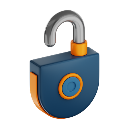 Open Lock  3D Icon