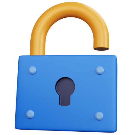 Open Lock  3D Icon