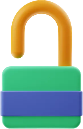 Open Lock  3D Illustration