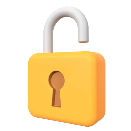 Open Lock  3D Icon