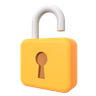 open lock 3d logo