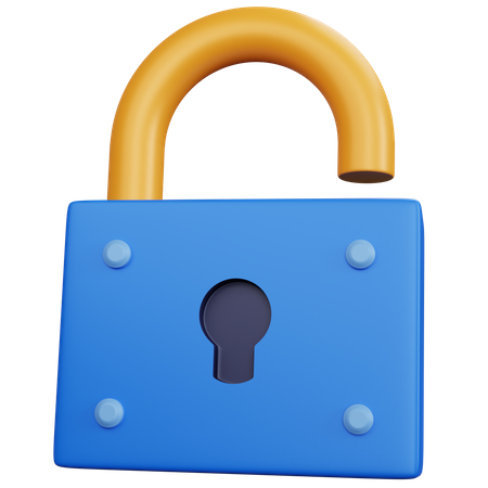 Open Lock 3D Icon