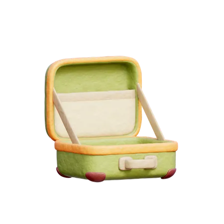 Open Luggage  3D Icon